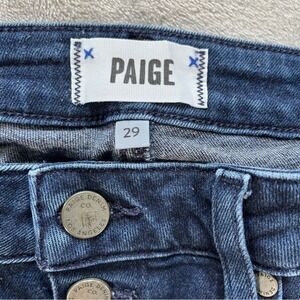 PAIGE Hoxton Women 29 Ankle Jeans Dark Wash Button Fly Designer Denim Y2K